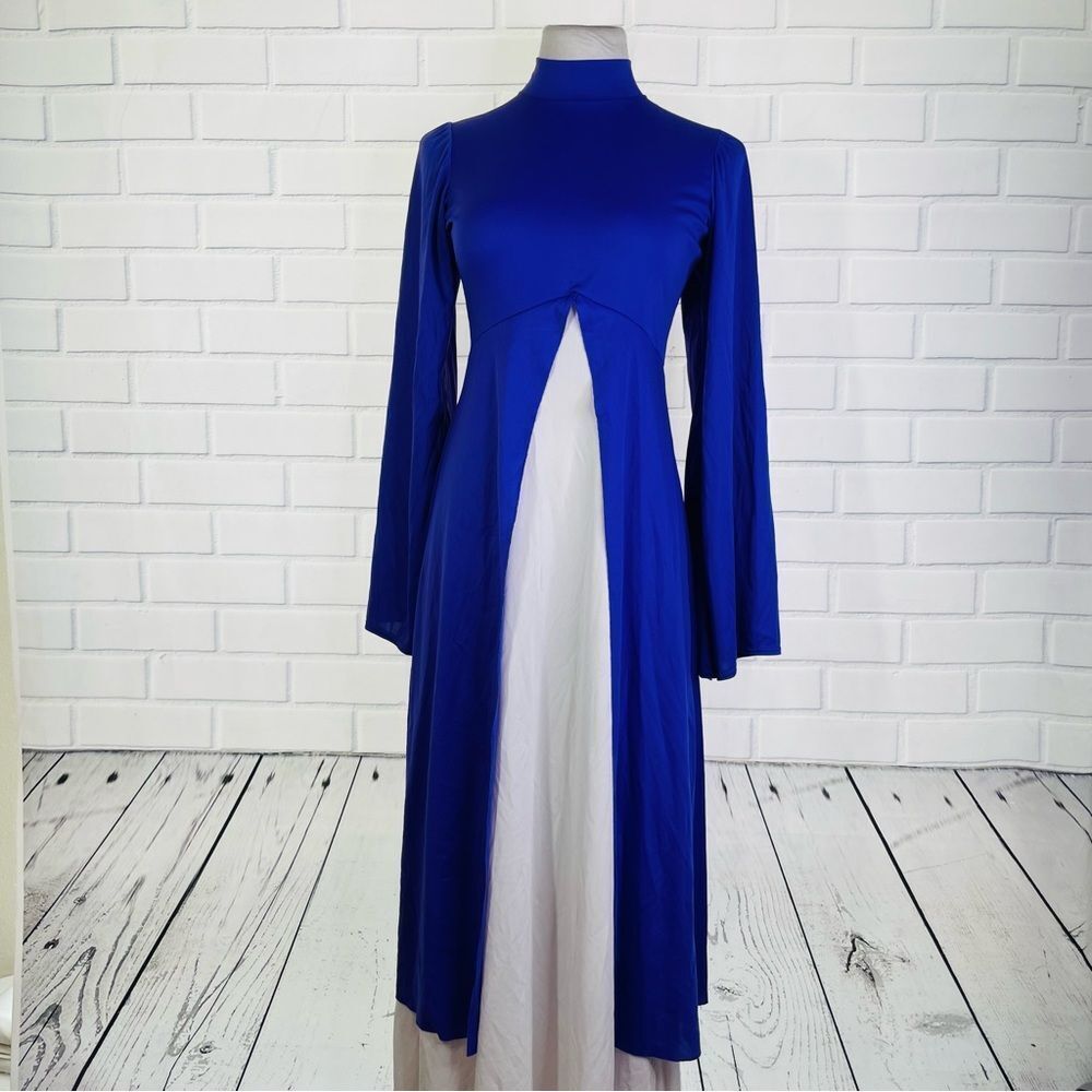 Spiritual Expressions Purple & White Maxi Length Dance Costume - M